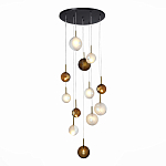 Люстра светодиодная с сферическими стеклянными плафонами Splatter варинант исполнения - 5 | Loft Concept в Санкт-петербурге