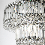 Круглая люстра с хрустальным декором Harmonica Crystal Round Chrome Chandelier варинант исполнения - 2 | Loft Concept в Санкт-петербурге