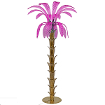 Торшер Glass Decorated Palm Floor Lamp Pink Листья Пальмы  варинант исполнения - 3 | Loft Concept в Санкт-петербурге