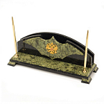 Настольный письменный набор из змеевика с гербом РФ Successful Leader варинант исполнения - 2 | Loft Concept в Санкт-петербурге