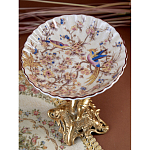 Чаша с цветочным орнаментом на ножке в виде бронзового ангела Eden Garden варинант исполнения - 7 | Loft Concept в Санкт-петербурге