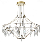 Люстра подвесная из металла с прозрачными подвесками из хрусталя Quasar 93 варинант исполнения - 2 | Loft Concept в Санкт-петербурге