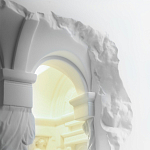 Встраиваемый в стену гипсовый светильник под покраску с колоннами и арками в античном стиле Antiquity Athena варинант исполнения - 14 | Loft Concept в Санкт-петербурге