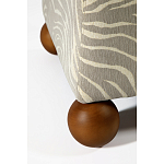 Банкетка Wakonda Gray Zebra с деревянными шариками  варинант исполнения - 5 | Loft Concept в Санкт-петербурге