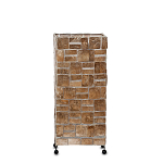 Торшер из перламутра на металлическом каркасе Indonesian Tower 2 варинант исполнения - 2 | Loft Concept в Санкт-петербурге