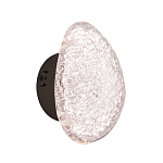 Бра с прозрачным рельефным плафоном на черном металлическом основании Iona варинант исполнения - 1 | Loft Concept в Санкт-петербурге