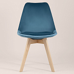 Стул с мягким велюровым сиденьем Arvika Blue варинант исполнения - 3 | Loft Concept в Санкт-петербурге