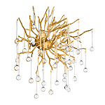 Бра с лучеобразным основанием и подвесками из прозрачного стекла в виде длинных капель Droplet Chandelier варинант исполнения - 3 | Loft Concept в Санкт-петербурге