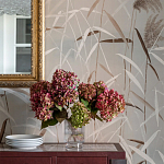 Обои ручная роспись Wild Grasses Special Colourway on Pale Grey dyed silk варинант исполнения - 2 | Loft Concept в Санкт-петербурге