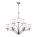 Люстра с белыми стеклянными плафонами в форме цилиндра Feiss варинант исполнения - 6 | Loft Concept в Санкт-петербурге