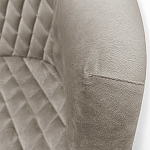 Барный стул со спинкой и мягкой обивкой с ромбами на 4-х деревянных ножках Бежевый Велюр Ava Charm варинант исполнения - 4 | Loft Concept в Санкт-петербурге