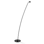 Торшер с изогнутой черной металлической стойкой и цилиндрическим плафоном Davide Groppi варинант исполнения - 1 | Loft Concept в Санкт-петербурге