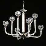 Люстра с 8-ю лампами и гранеными стеклянными плафонами Prism Gala варинант исполнения - 4 | Loft Concept в Санкт-петербурге