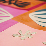 Обои ручная роспись в стиле Арт-деко Jazz Original colourway on painted silk with embroidery варинант исполнения - 5 | Loft Concept в Санкт-петербурге