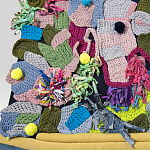 Ковер разноцветный из джинсовой одежды и армейских палаток Upcycling варинант исполнения - 3 | Loft Concept в Санкт-петербурге