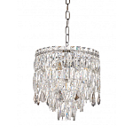 Люстра круглая с хрустальными подвесками на серебряном каркасе Roul Crystal Light варинант исполнения - 11 | Loft Concept в Санкт-петербурге