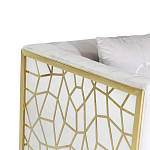 Кресло велюровое серое с фактурным каркасом золотистого цвета Best Traits варинант исполнения - 2 | Loft Concept в Санкт-петербурге