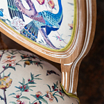 Стул из массива бука с изображением птиц и цветов Beige Green Chinoiserie Garden Chair варинант исполнения - 3 | Loft Concept в Санкт-петербурге