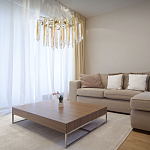 Люстра подвесная золотого цвета с разветвленными ветвями и прозрачными стеклянными подвесками Droplet Chandelier варинант исполнения - 12 | Loft Concept в Санкт-петербурге