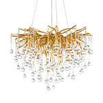 Люстра подвесная с прозрачными стеклянными подвесками в форме капель Диаметр 60 см Droplet Chandelier варинант исполнения - 18 | Loft Concept в Санкт-петербурге