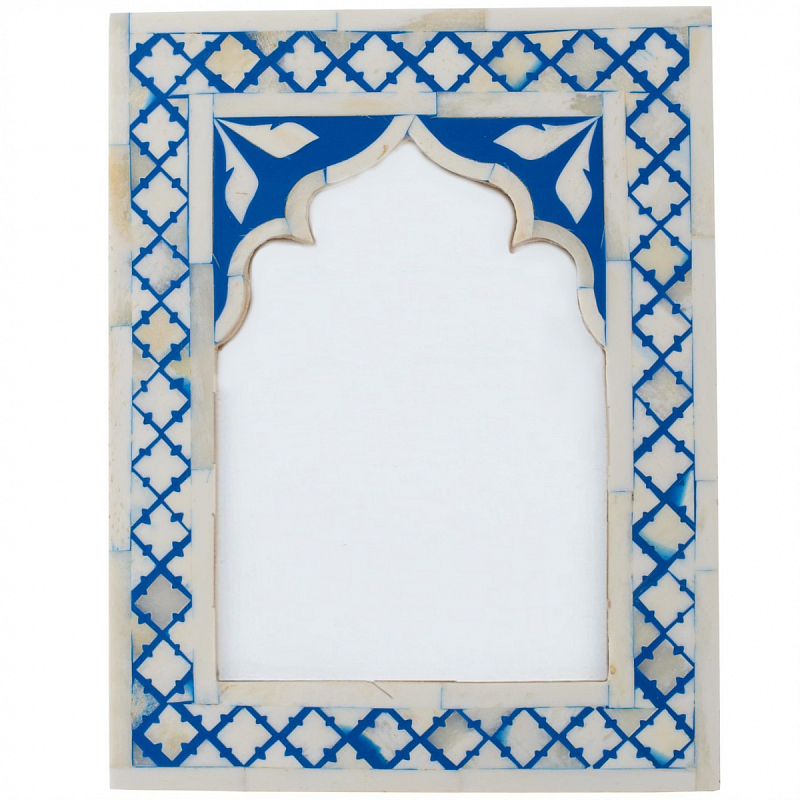 Photo Frame Blue White Moroccan Bone Mosaic  Синий Белый в Санкт-петербурге | Loft Concept 