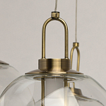 Люстра с 7-ю плафонами из прозрачного стекла в форме шара Orb Cascade  варинант исполнения - 11 | Loft Concept в Санкт-петербурге