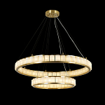 Люстра с 2-мя кольцами из натурального камня с регулируемыми плафонами Durability of Stone варинант исполнения - 5 | Loft Concept в Санкт-петербурге