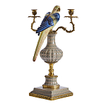 Подсвечникв образе попугая из фарфора с бронзовыми элементами Eden Garden варинант исполнения - 2 | Loft Concept в Санкт-петербурге