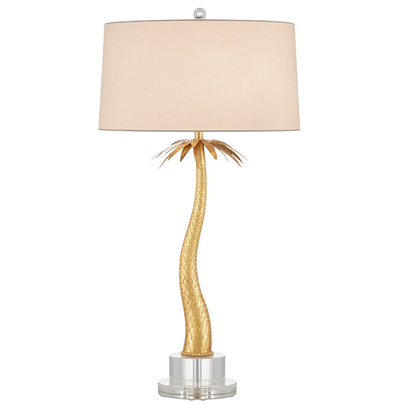 Настольная лампа в виде пальмы Indoor Tropical Floor Lamp Золотой Прозрачный в Санкт-петербурге | Loft Concept 