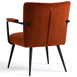 Кресло бархатное с подлокотниками на металлическом каркасе Oriel Retro Armchair варинант исполнения - 4 | Loft Concept в Санкт-петербурге