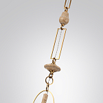 Подвесной светильник с круглым прозрачным плафоном и декоративной каменной вставкой Tectona  варинант исполнения - 6 | Loft Concept в Санкт-петербурге