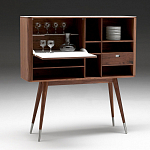 Дизайнерский комод-буфет на высоких ножках с выдвижными ящиками и открытыми полками Joshar варинант исполнения - 3 | Loft Concept в Санкт-петербурге