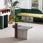 Дизайнерский журнальный стол с рельефным основанием Dutynor варинант исполнения - 4 | Loft Concept в Санкт-петербурге