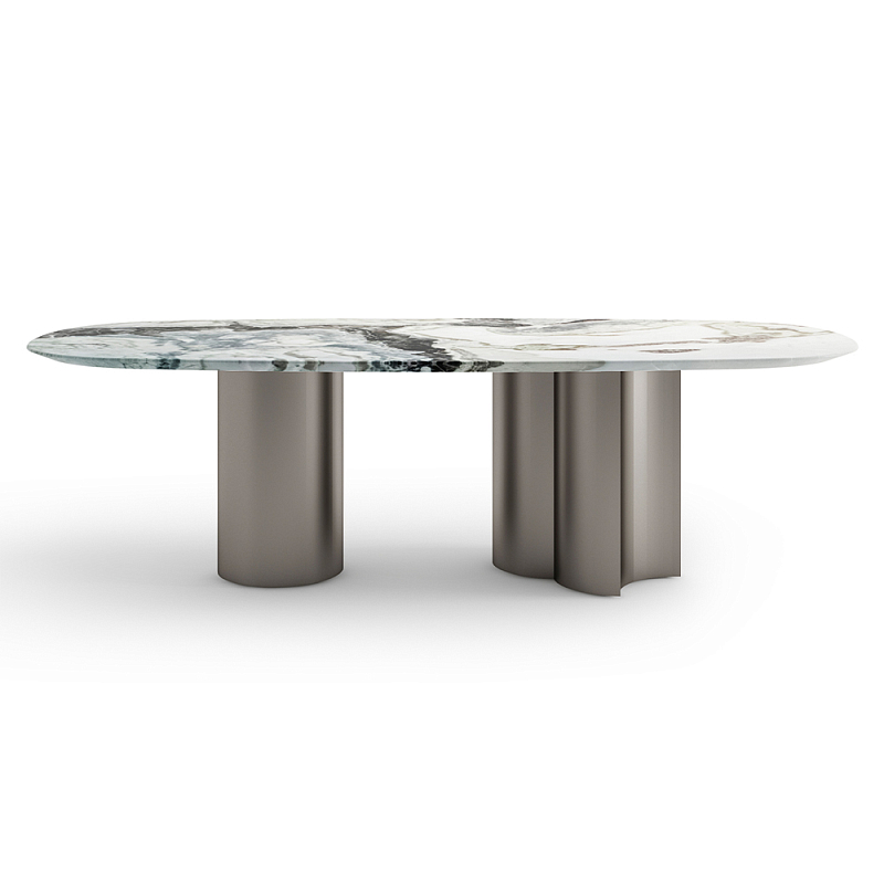 Стол обеденный мраморный с колоннами Marble Column Table  в Санкт-петербурге | Loft Concept 