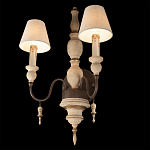 Бра с двумя конусовидными белыми тканевыми абажурами Terrain варинант исполнения - 4 | Loft Concept в Санкт-петербурге