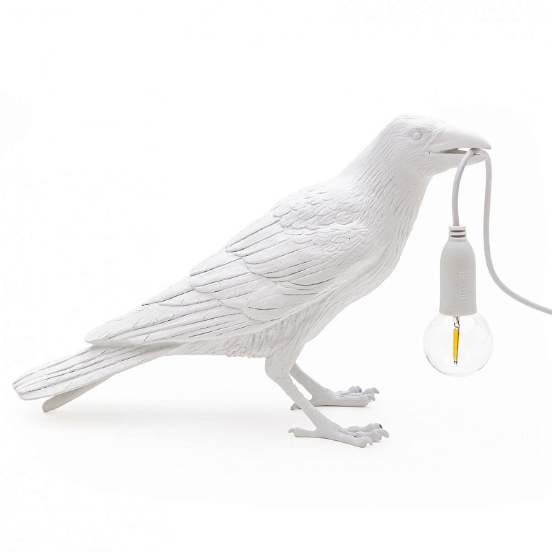 Настольная лампа Seletti Bird Lamp White Waiting Белый в Санкт-петербурге | Loft Concept 