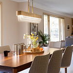 Люстра подвесная прямоугольная цвета латунь Kichler варинант исполнения - 8 | Loft Concept в Санкт-петербурге