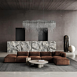 Люстра подвесная с металлическими цепочками и изогнутыми металлическими дугами 72 см Atlantis Chain варинант исполнения - 11 | Loft Concept в Санкт-петербурге