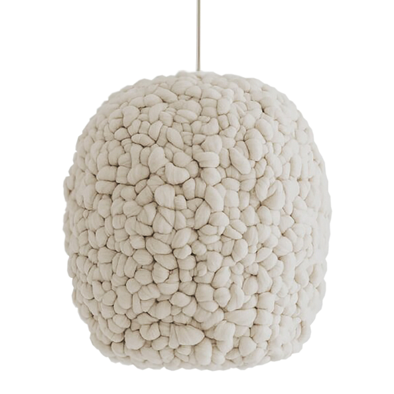 Светильник вязаный из шерсти Wool Lamp Cloud Бежевый Светильник вязаный из шерсти Wool Lamp Cloud Бежевый в Санкт-петербурге | Loft Concept