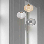 Подвесной светильник с янтарным рифленым стеклянным плафоном Ferm Living варинант исполнения - 8 | Loft Concept в Санкт-петербурге