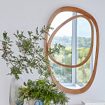 Ассиметричное зеркало в дубовой раме Infinity Symbol варинант исполнения - 2 | Loft Concept в Санкт-петербурге