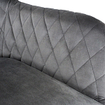 Стул с мягкой серой обивкой из велюра и подъемно-поворотным механизмом на черных колесиках Harper Gray варинант исполнения - 3 | Loft Concept в Санкт-петербурге