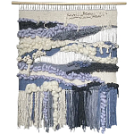 Современное ткачество гобелен в синих оттенках Blue Undine II варинант исполнения - 4 | Loft Concept в Санкт-петербурге