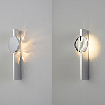 Бра с круглым зеркальным диском на прямоугольном соновании Reflection Circle Glow варинант исполнения - 3 | Loft Concept в Санкт-петербурге