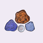 Сет из 4-х тарелок «SAPPHIRE» варинант исполнения - 2 | Loft Concept в Санкт-петербурге