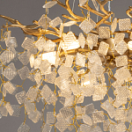 Люстра подвесная золотого цвета с декоративными ветвями и прозрачными рельефными подвесками FAIRYTREE Light варинант исполнения - 5 | Loft Concept в Санкт-петербурге