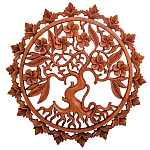 Панно из дерева круглое Sakura Panel With Trees варинант исполнения - 1 | Loft Concept в Санкт-петербурге