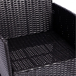 Обеденный комплект из искуственного ротанга Vintara черный варинант исполнения - 6 | Loft Concept в Санкт-петербурге