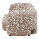 Дизайнерский двухместный диван с мягкими спинкой и подлокотниками светло-коричневый с принтом Madelaine Sofa Cocoa варинант исполнения - 4 | Loft Concept в Санкт-петербурге