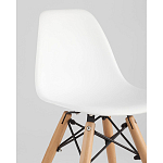 Пластиковый стул на ножках из массива бука Eames Small White варинант исполнения - 2 | Loft Concept в Санкт-петербурге